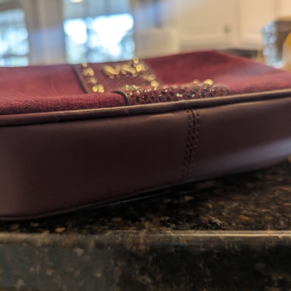 Michael Kors Burgundy Studded FANNY Bag - Picture 2 of 4